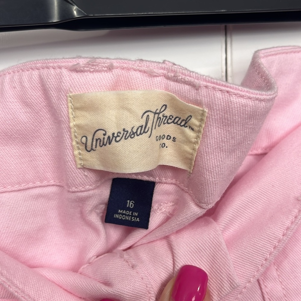 Universal Threads Womens Cargo Pants 16 Pink Wide Leg Cargo Pockets Classic NWT - Picture 2 of 15